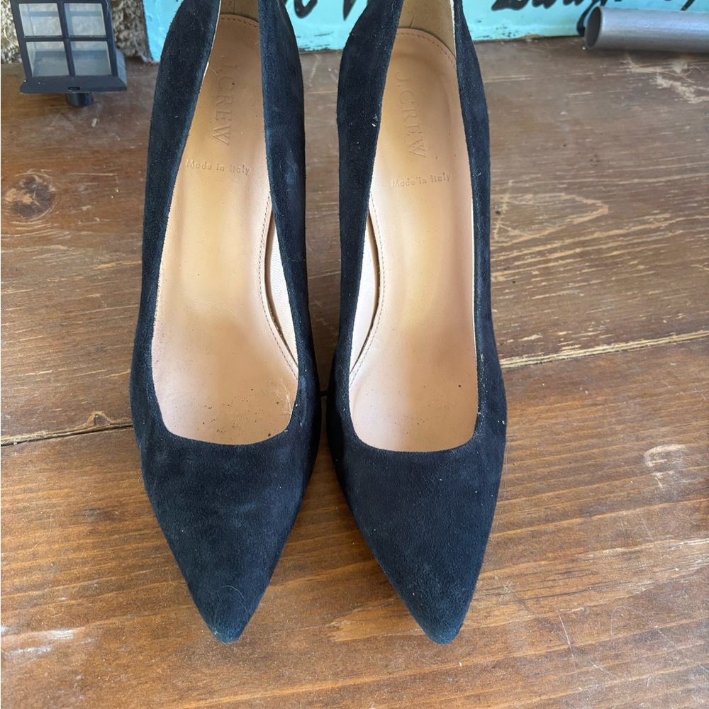 J Crew  Black Women's Suede Pumps